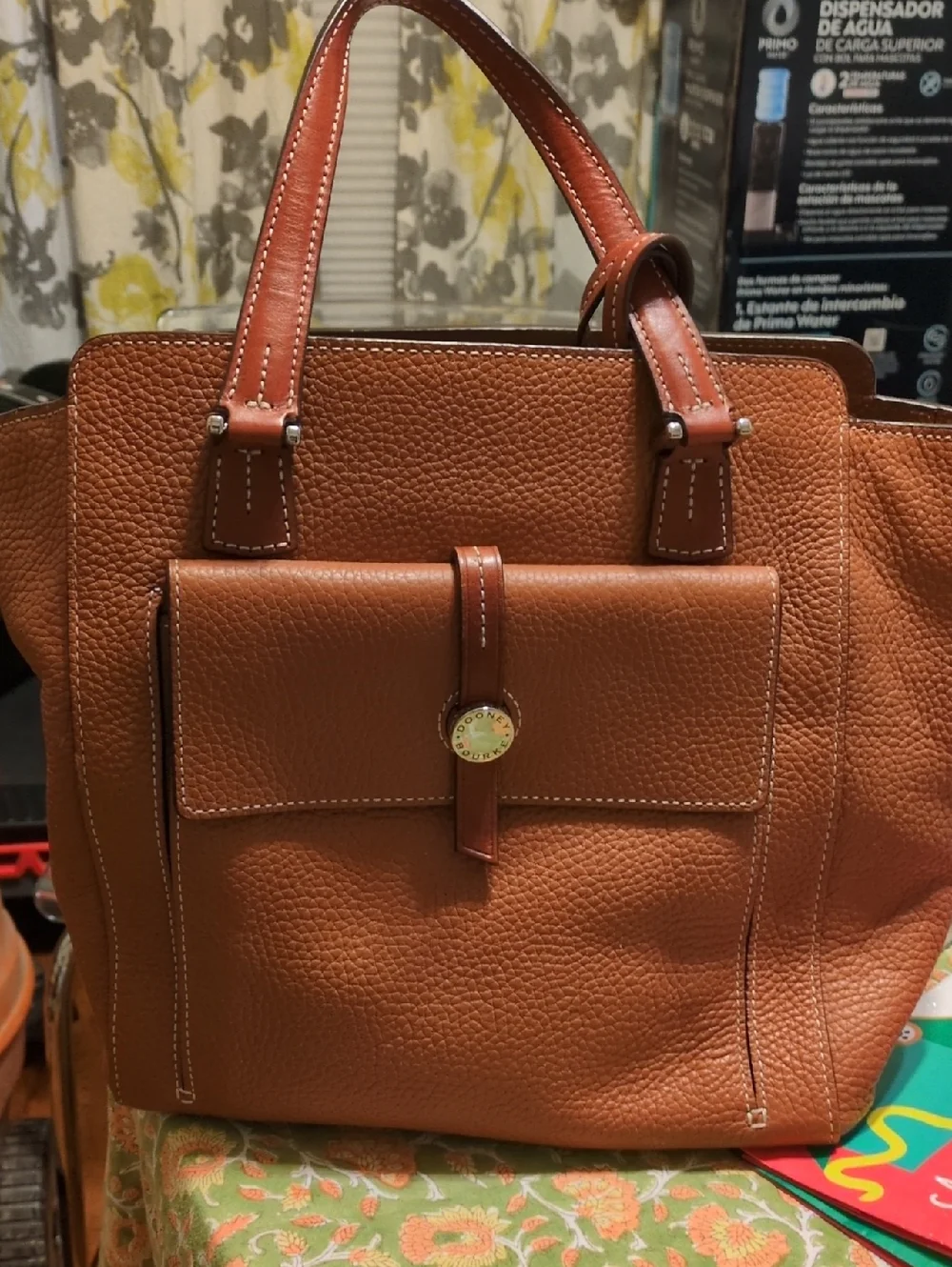 Dooney & Bourke Pebbled Leather Purse in Saddle/Tan - Picture 3 of 8